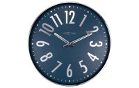 NeXtime Wanduhr Alchemy Ø 40 cm, Blau/Silber