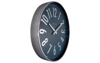 NeXtime Wanduhr Alchemy Ø 40 cm, Blau/Silber