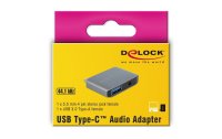 Delock Soundkarte USB Type-C Klinkenbuchse 3,5 mm + USB 3.0 A