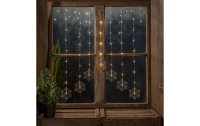Star Trading LED-Lichtervorhang Decy Snowflake, 47 LEDs, 85 cm, Klar