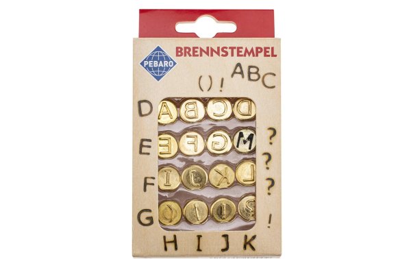 Glorex Brennstempel Buchstaben A-L 16-teilig