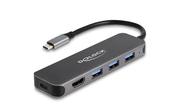 Delock Dockingstation 3x 3.1 Typ-A + 1x HDMI 4K, PD