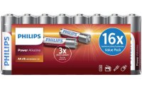 Philips Batterie Power Alkaline AA 16 Stück