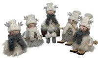 Dameco Weihnachtsfigur Engel 2er Set, Grau/Weiss