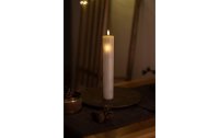 Sirius LED-Kerze Tannen Adventskalender, Ø5x29 cm, Weiss, Aufladbar