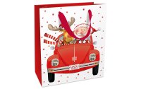 Braun + Company Geschenktasche Santas Red Car 18 x 21 x 8 cm