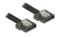 Delock SATA3-Kabel schwarz, Clip, flexibel, 10 cm