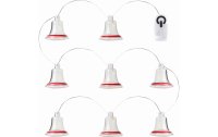 Sirius Weihnachtslichterkette Tiffany Glocke, 8 × Lampen, Rot