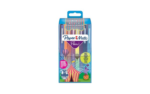 Paper Mate Fineliner Flair Medium Carnival Wonder 0.7 mm, 16 Stück