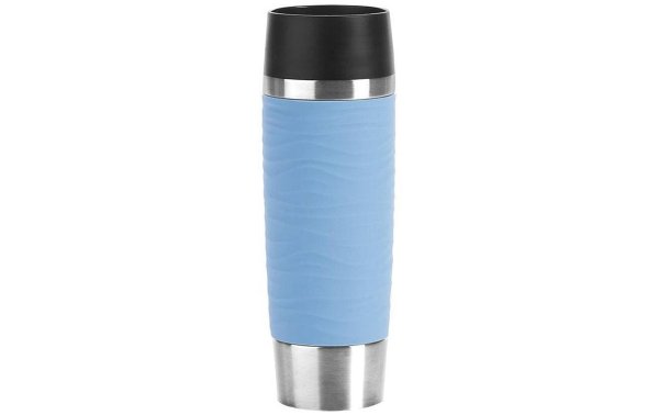 Emsa Thermobecher Travel Mug Waves 500 ml, Puder-Blau