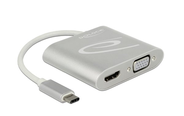 Delock 2-Port Signalsplitter USB-C - 1xHDMI & 1xVGA