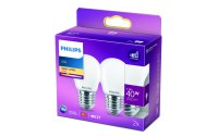 Philips Lampe LEDcla 40W E27 P45 WW FR ND 2PF Warmweiss, 2 Stück
