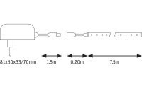 Paulmann LED-Stripe SimpLED 3000 K, 7.5 m Rolle