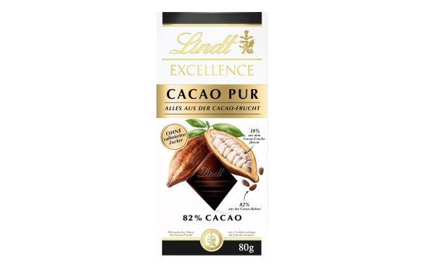 Lindt Tafelschokolade Excellence Dunkel Cocoa Pur 80 g