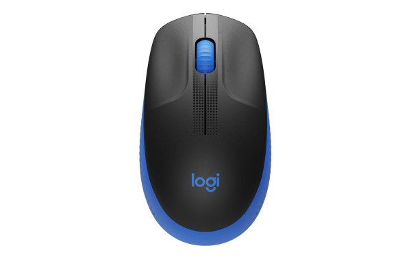 Logitech Maus M190 Blau/Schwarz, kabellos