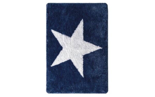 Ridder Badteppich Star 60 x 90 cm, Blau/Weiss