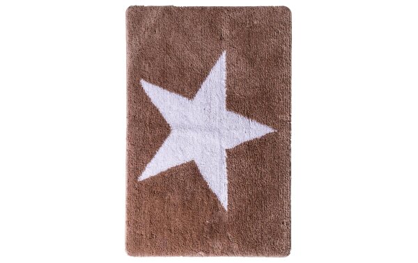 Ridder Badteppich Star 60 x 90 cm, Beige/Weiss