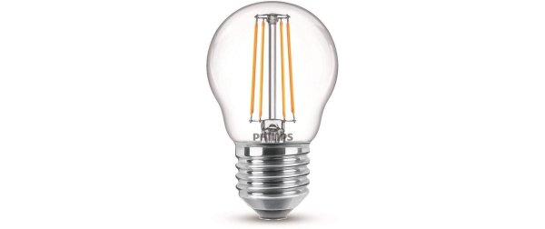 Philips Lampe LEDcla 40W E27 P45 WW CL ND Warmweiss