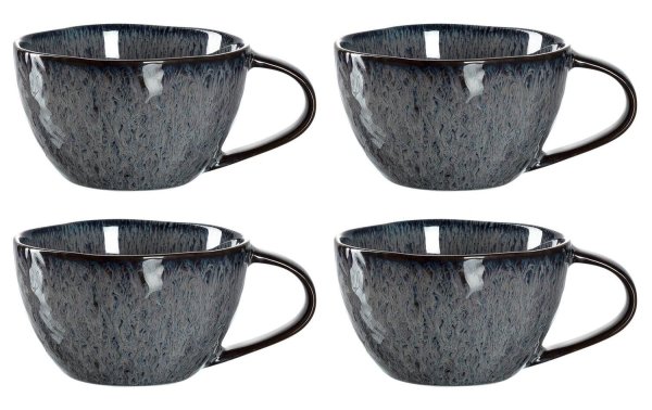 Leonardo Kaffeetasse Matera 290 ml, 4 Stück, Anthrazit