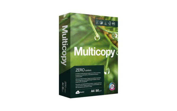 Multicopy Kopierpapier Zero A4, Weiss, 80 g/m², 2500 Blatt