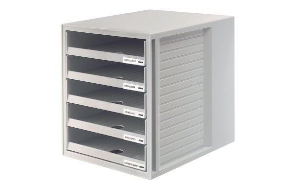 HAN Schubladenbox A4 Schrank-Set, Grau