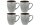 Bitz Kaffeetasse 300 ml, 4 Stück, Grau