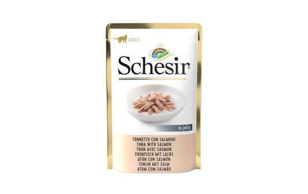 Schesir Nassfutter Thunfisch & Lachs in Gelée, 85 g