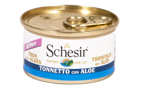 Schesir Nassfutter Kitten Thunfisch & Aloe in Gelée, 85 g