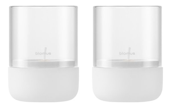 Blomus Windlicht Calma XS 2 Stück, 9.5 cm, Weiss