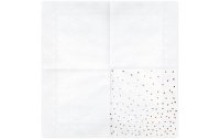 Partydeco Papierservietten Dots 33 cm x 33 cm, 20 Stück, Weiss