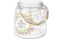 Sheepworld Windlicht «Oh Happy Day» 12 cm, Glas