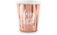 Partydeco Einwegbecher Happy Birthday 260 ml, 6...