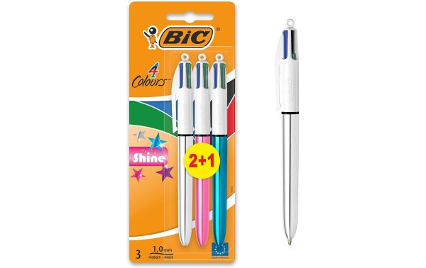 BIC Mehrfarbenkugelschreiber 4 Colours Original 3 Stk.