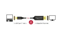 Delock Kabel USB Type-C – DisplayPort koaxial Kabel, 2m, 4K/60Hz