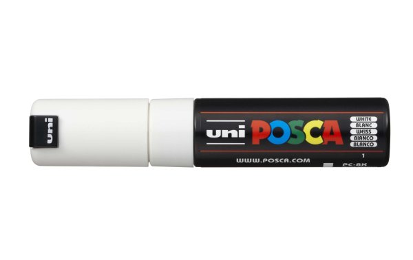 Uni Permanent-Marker Posca 8 mm Weiss