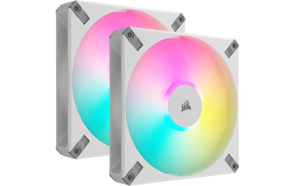 Corsair PC-Lüfter iCUE AF140 RGB Elite Weiss, 2er Pack