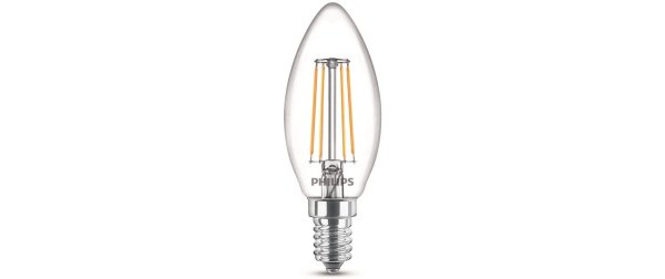 Philips Lampe LEDcla 40W E14 B35 WW CL ND 3PF Warmweiss, 3 Stück