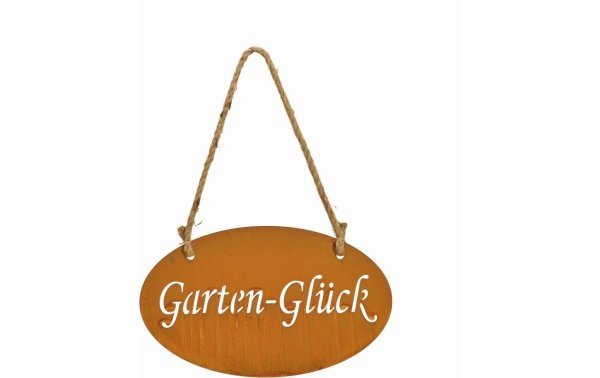 G. Wurm Hängedekoration Garten-Glück 30 x 18 cm, Rostfinish