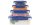 Livington Everclean Vorratsdose Flex & Fresh 4 Stück, 3.35 l, Blau/Transparent