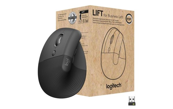 Logitech Ergonomische Maus Lift for Business Left Graphite