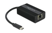 Delock Netzwerk-Adapter USB-C - RJ45 2,5Gbps, Schwarz,...