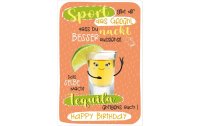 Susy Card Geburtstagskarte Schnaps mit Wackelaugen 11.5 x...