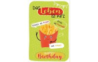 Susy Card Geburtstagskarte Pommes mit Wackelaugen 11.5 x...