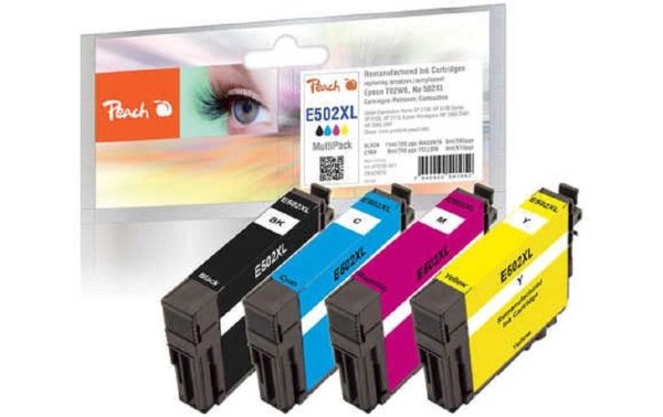 Peach Tinte Epson No 502XL (T02W6) 1x BK, C, M, Y