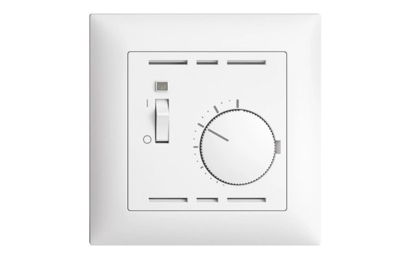 Feller EDIZIOdue Raumthermostat UP mit Schalter, Weiss