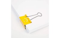 Rapesco Papierklemme Foldback Emojis 32 mm, Gelb