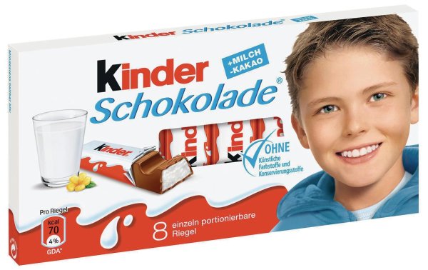 Ferrero Kinder Schokolade 8 Riegel 100 g