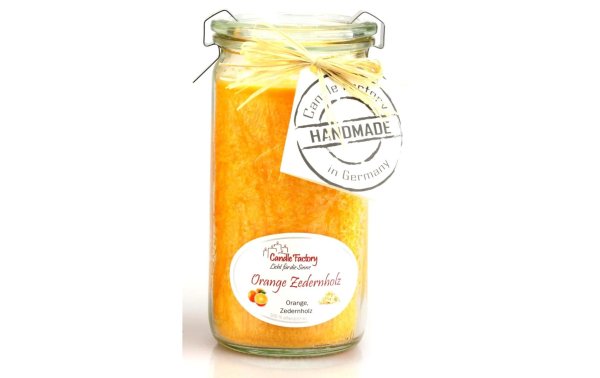 Candle Factory Duftkerze Orange und Zedernholz Mini Jumbo