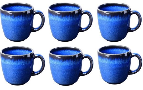 Villeroy & Boch Kaffeetasse Lave 190 ml, 6 Stück, Blau