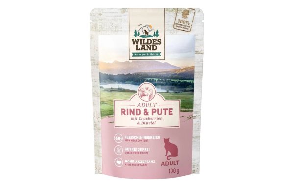 Wildes Land Nassfutter Adult Rind & Pute 100 g